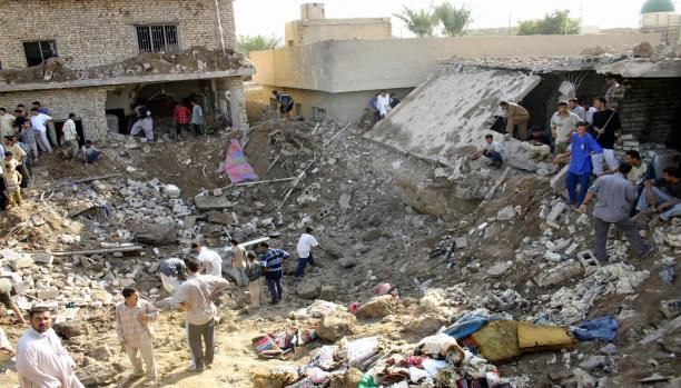 Scene of devastation at Ar Rutbah, July 31 2015 (via Al Araby)