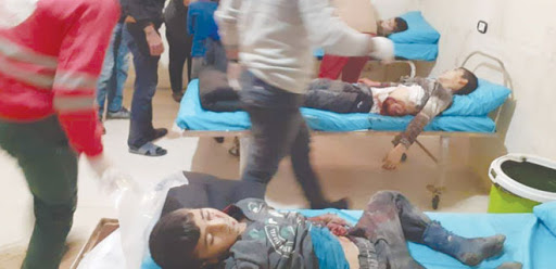 Many children were killed and injured in the alleged Turkish attack on Tal Rifaat (via Politika)