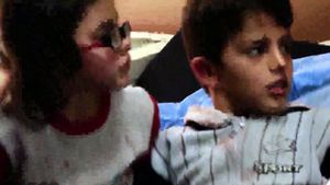 Unnamed child victims of rocket attack on west Mosul March 26 (via NRN News)
