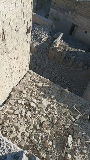 Destruction caused by Coalition (British) airstrikes on al-Bab on December 20, 2022. (Image posted by @vdcnsyria)