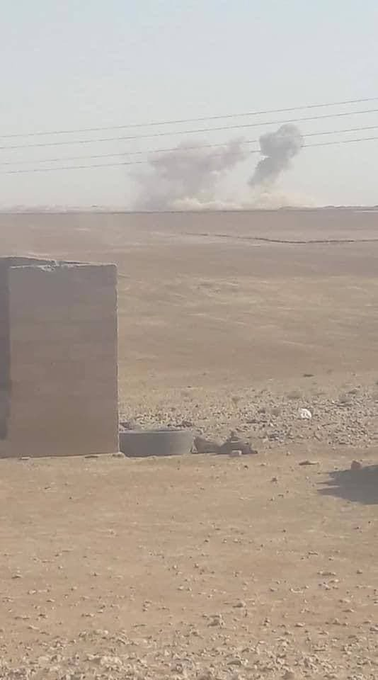 Damage caused by alleged US coalition strikes on a home in Kharbet Al Janous on July 21, 2021. (Image posted by RT Arabic)