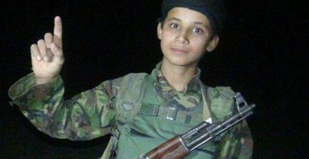 Child suicide bomber 'Abu Khattab Al Ansari', who one newspaper controversially claimed was Fares (via Al Hadath) 