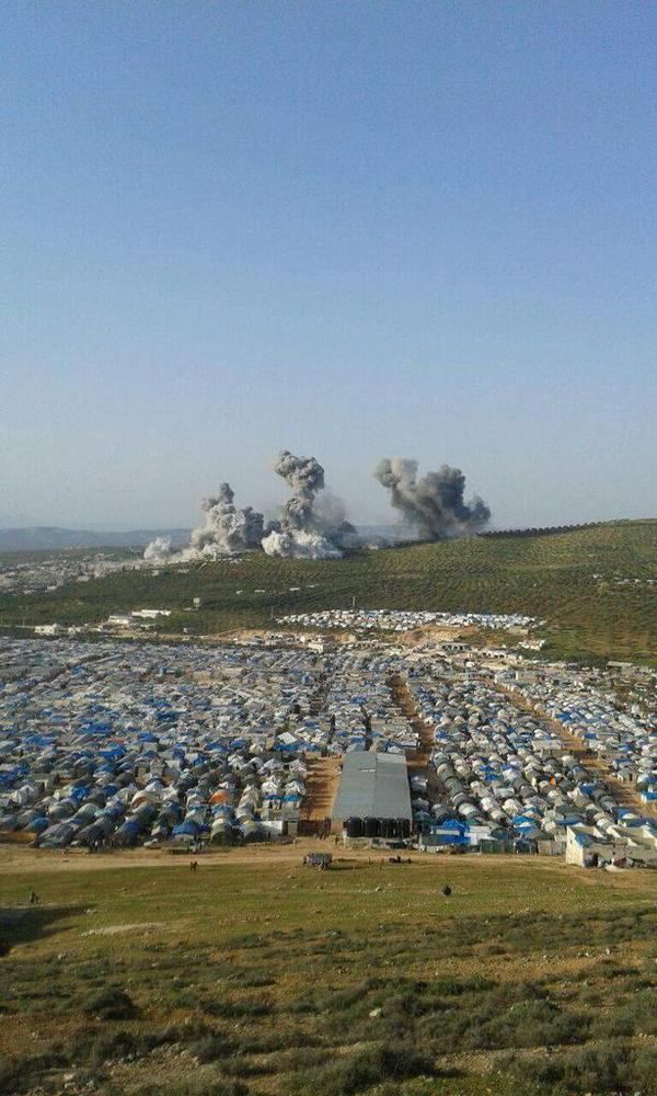 Reported coalition airstrike in close proximity to IDP camp, Atama, Syria March 8 2015 (TurkPress)
