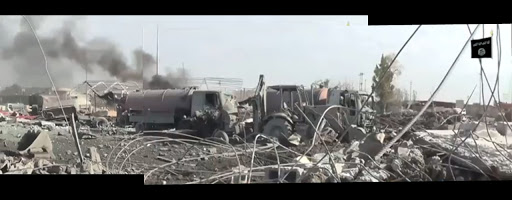 Stills from an Al Jazeera report (Daesh video). Published on Jun. 11th, 2015 (one week after the incident).