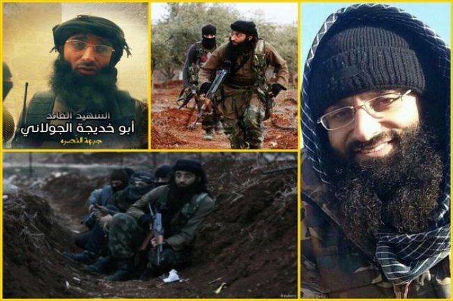 Al Jolani, 'the Emir of Aleppo', wrongly described in one report as a non-combatant