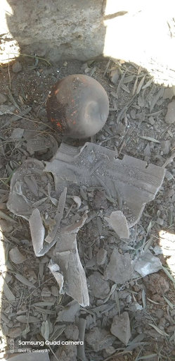 Remnants of the missile from a US drone that killed a civilian in Qurqaniya, Syria on May 3, 2023. (Image posted by @anasanas84)