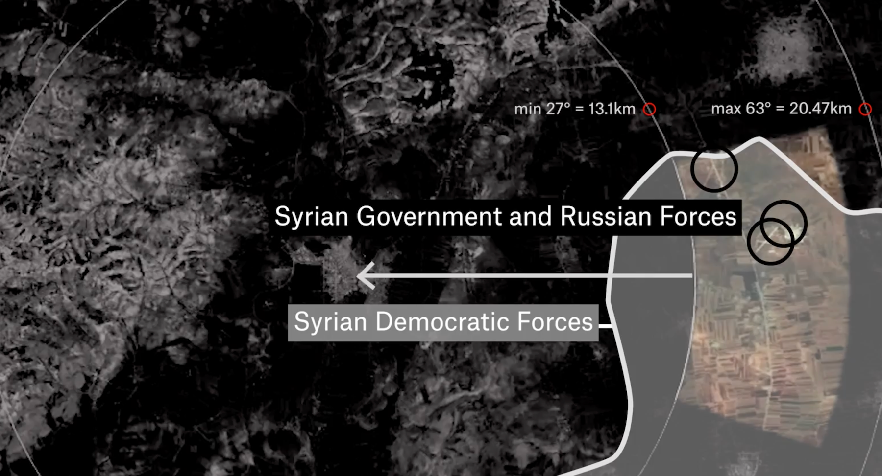 A still image of the estimated launch area, showing multiple groups operating there