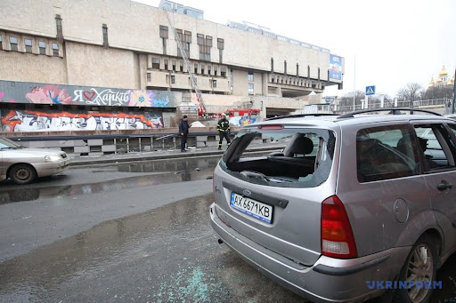 Aftermath of alleged Russian shelling of Kharkiv administration building on March 1, 2022. (Image Ukrinform