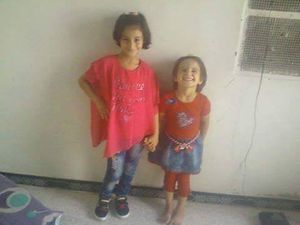 Aya and Judy al Qaim - among at least 26 victims of a Russian or Coalition strike on December 21st 2016 in Raqqa (via Palmyra Media Center)