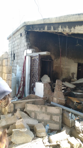 Damage caused by caused by alleged US drone strikes on a home east of Marib on November 30, 2022. (Image posted by @bdallhbnbwdals1)