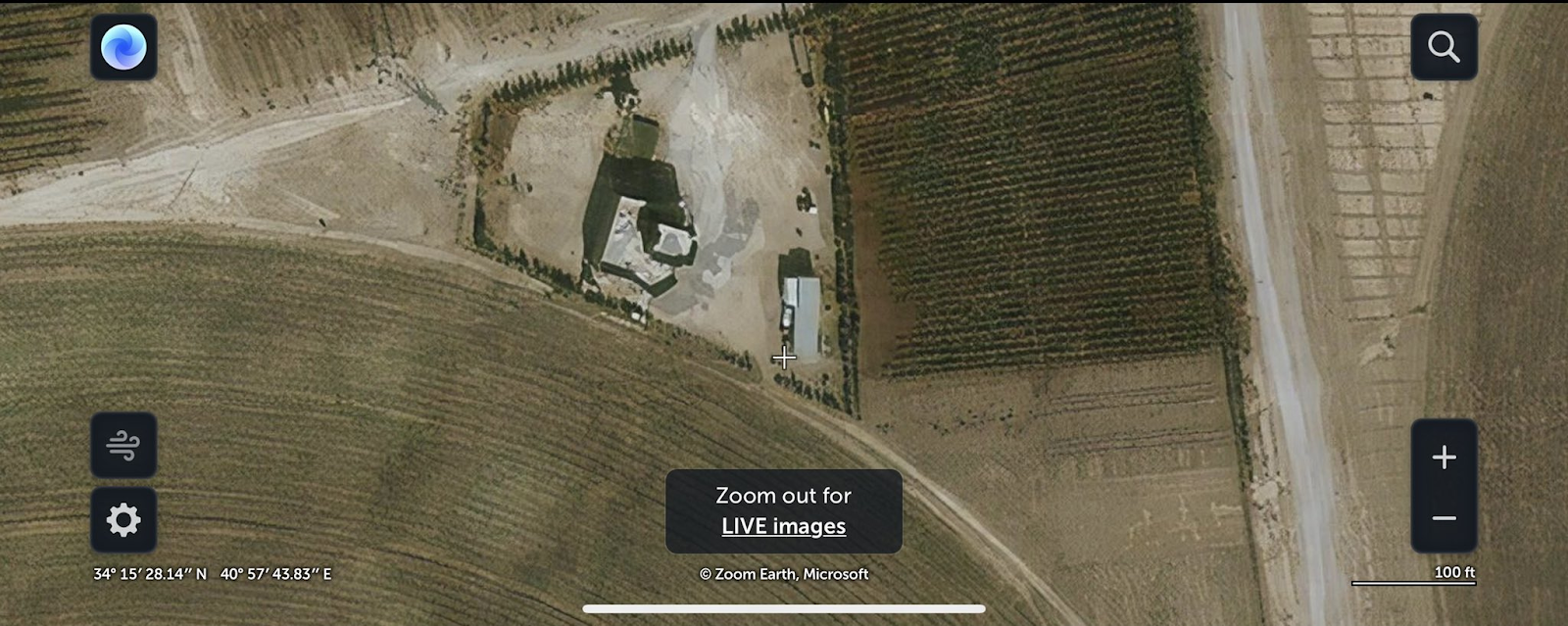 Geolocation of one of the strikes using video footage with coordinates provided. (Images posted by @AuroraIntel)
