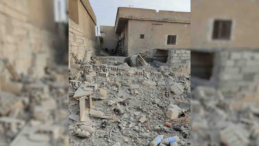 Circulated photos show effects of destruction caused by Turkish bombing on Ain Issa countryside. (via NPA)