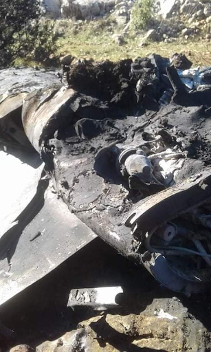 Remnants of a Syrian air defence rocket found in Al-Qadmous, Tartus, Tawahin village. (via @SAMSyria0).