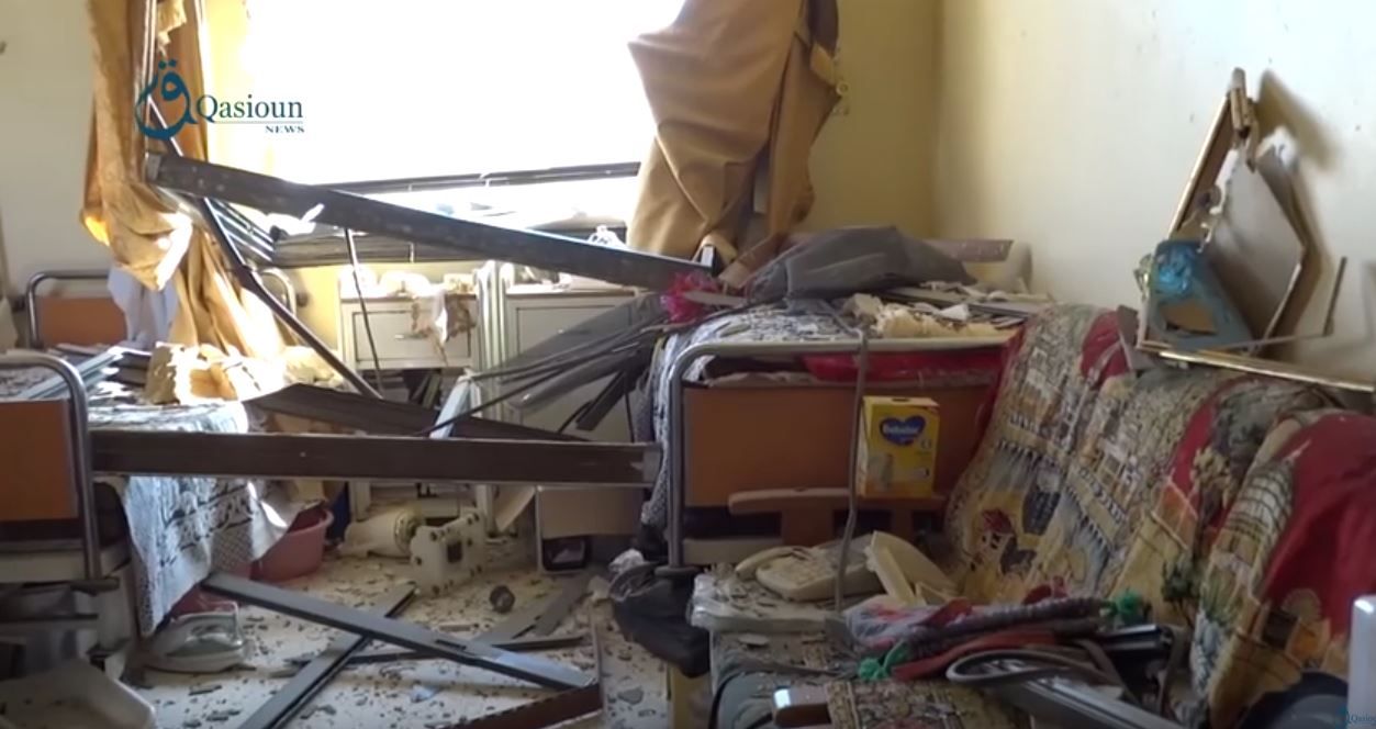 Damage at al-Hader hospital following reported Russian airstrike Oct 15th-16th (via Qasioun)