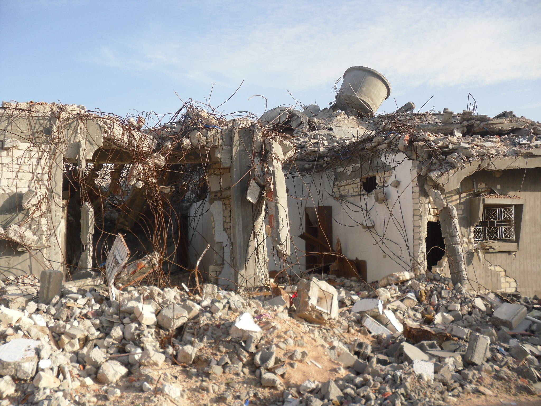 House allegedly destroyed by NATO airstrikes in Majer on August 8th, 2011 (via Zliten Majer Massacre)