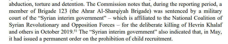 UN Commission of inquiry on Syria. September 2020.