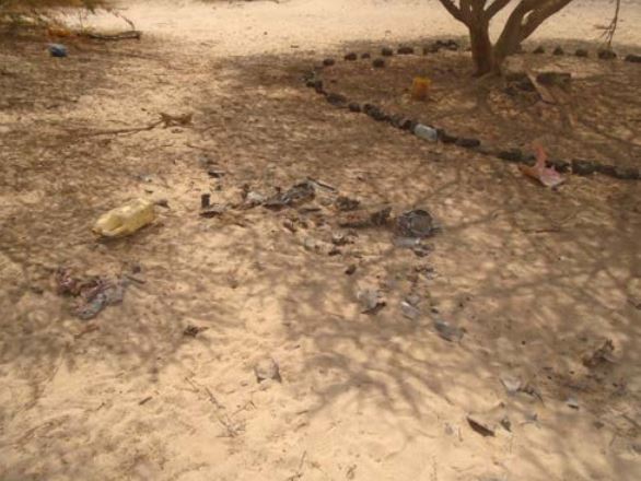The tree where the two men were sitting immediately before the August 13, 2017 strike. Photo taken by a Mwatana field researcher.