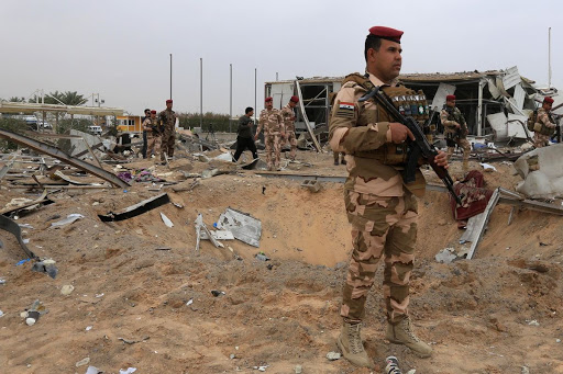 Destruction at Karbala airport in the Iraqi shrine city, one of the areas targeted by US military air strikes on March 13th, 2020 (via Vox)