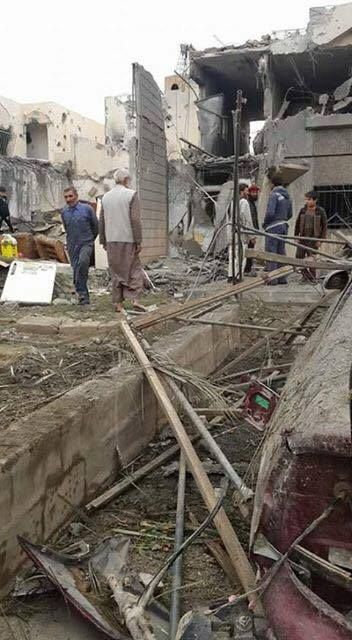 Aftermath of alleged Coalition strike at Rawa December 2nd 2015 (via MRB)