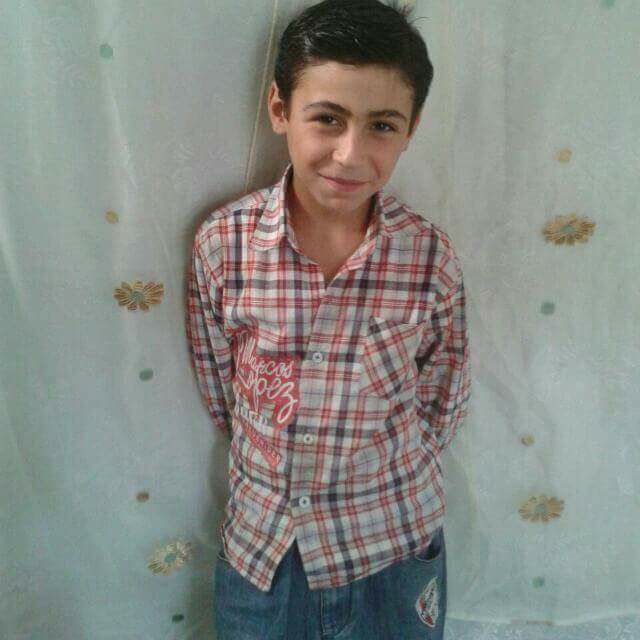 The child Udday Hasan Khalif, 10 years old, killed in an alleged coalition raid yesterday on al Thani neighbourhood bakery in al tabaqa. 